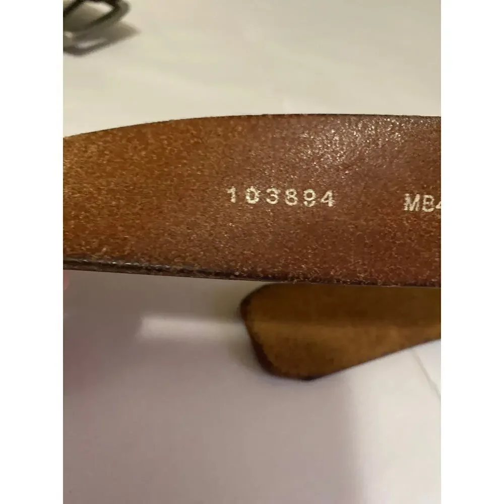 Fossil distressed Leather Belt 1954 Mens Sz 42 Brown silver tone buckle classic
